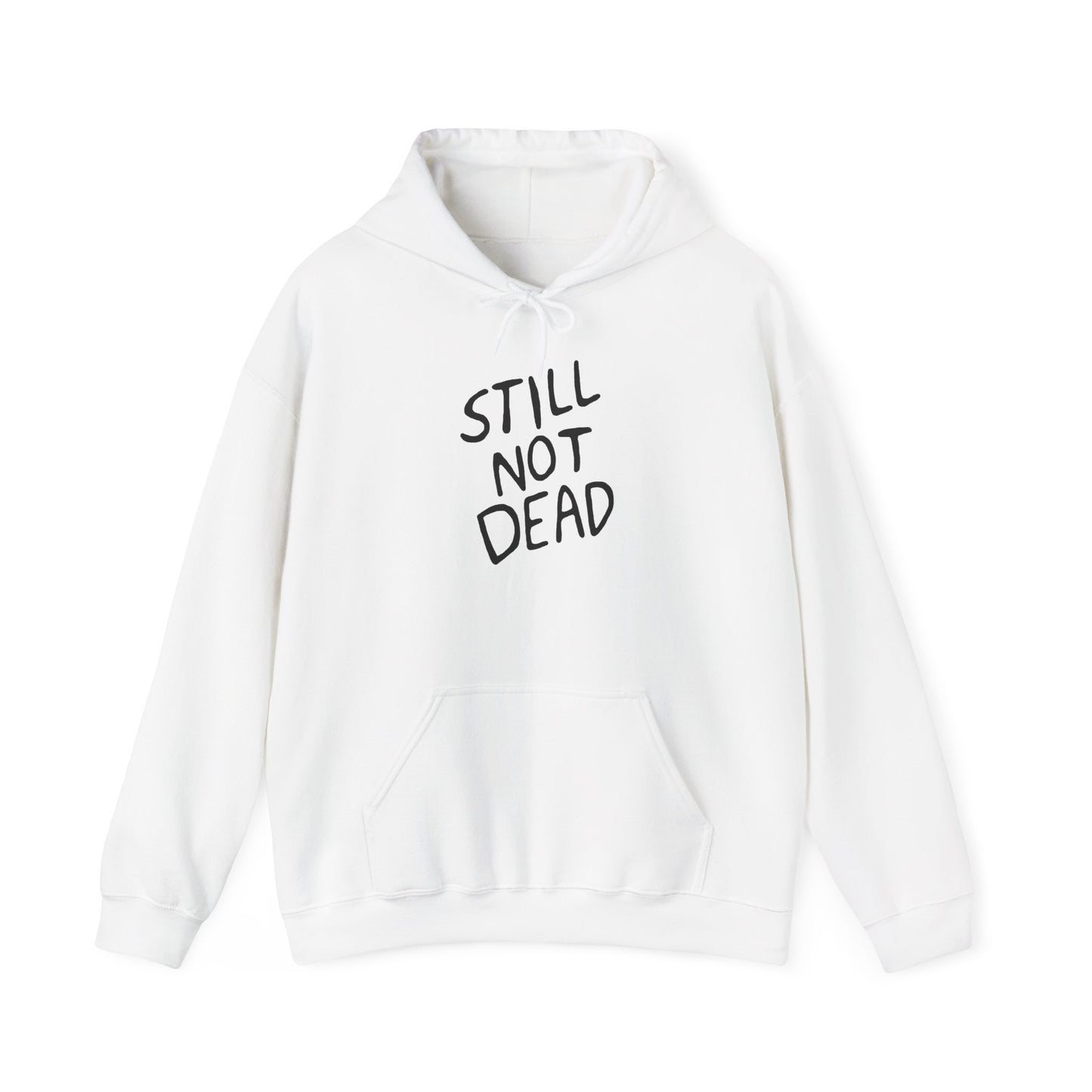 "Still Not Dead" Unisex Gildan Heavy Blend™ Hooded Sweatshirt - White