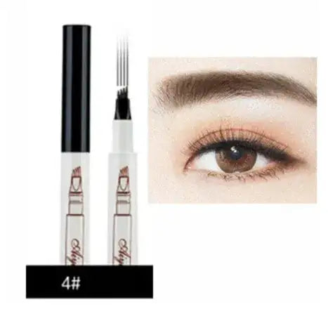 Waterproof Beauty Eye Brow Four Strokes in One Fine Brush Pen