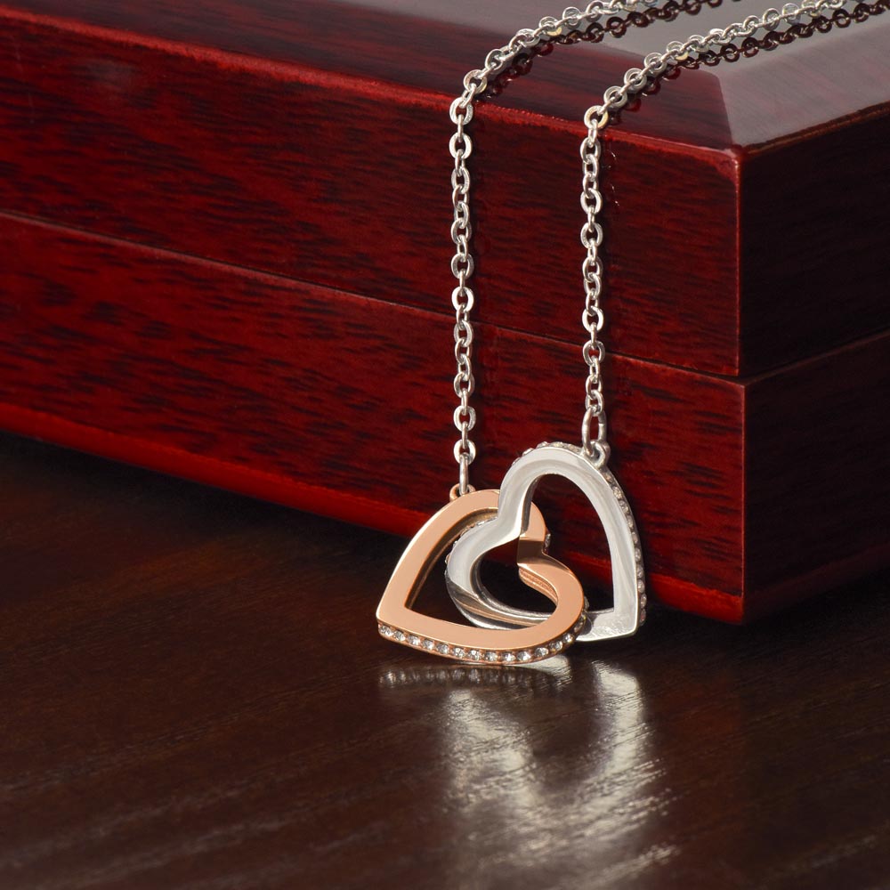 Bear Interlocking Hearts Necklace TO DAUGHTER FROM DADDY