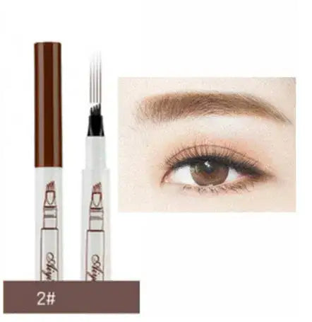 Waterproof Beauty Eye Brow Four Strokes in One Fine Brush Pen